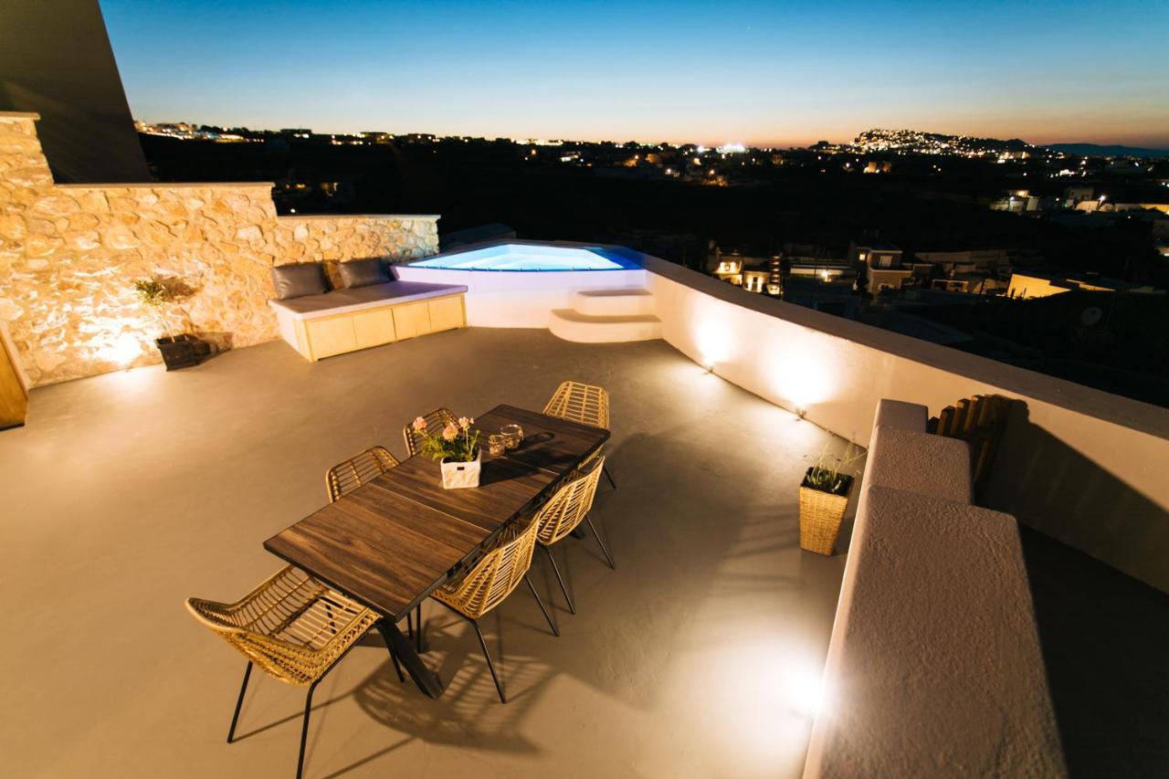 Amer Villa Santorini With Outdoor Hot Tub Vothon Exterior photo